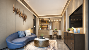 Mandani Bay Quay 1 Bedroom - Living Dining Area