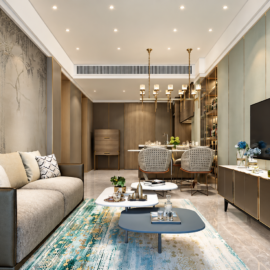 Mandani Bay Quay 2 Bedroom – Living Dining Area