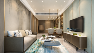 Mandani Bay Quay 2 Bedroom - Living Dining Area